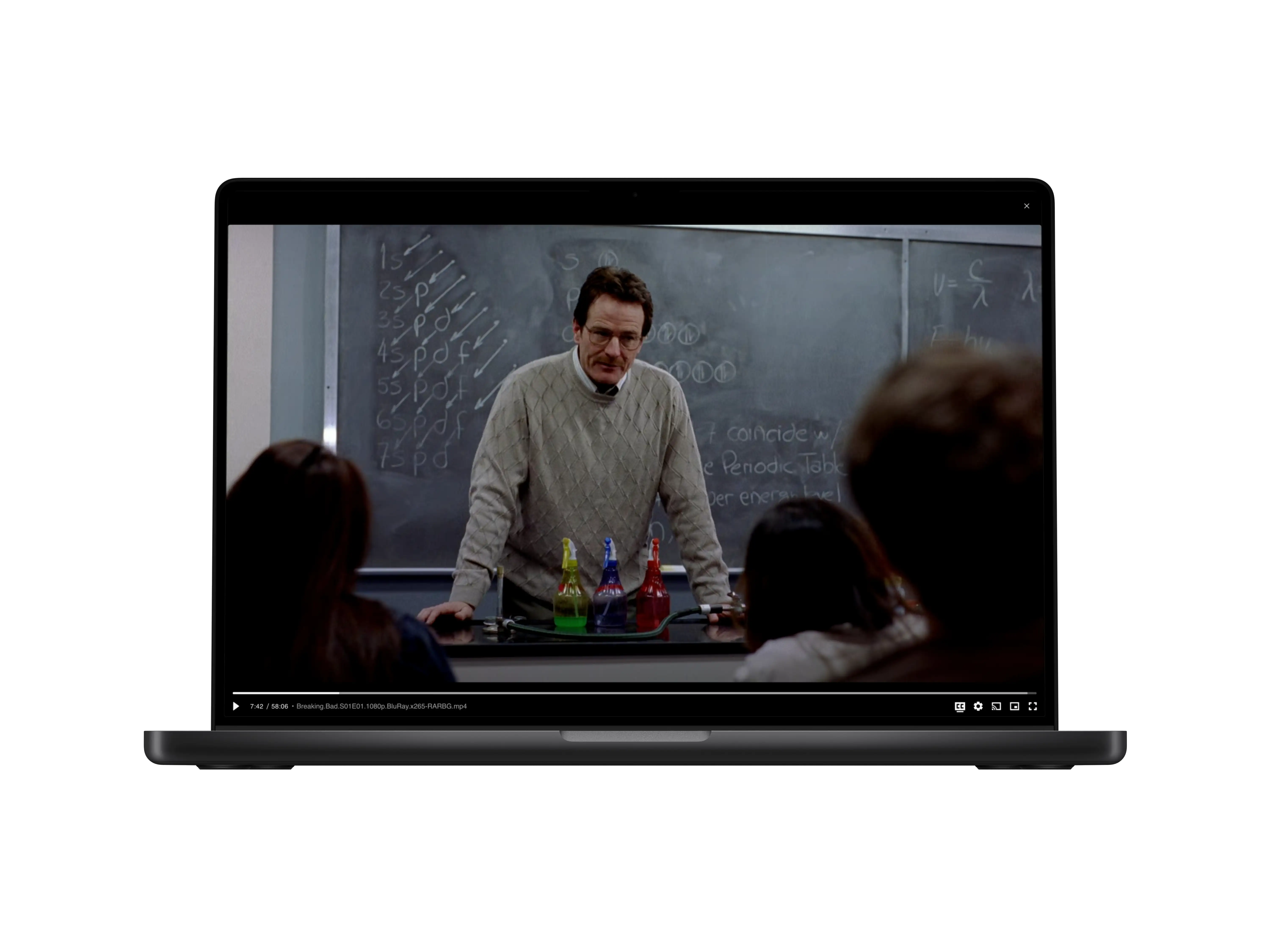 Desktop video player with subtitle tracks